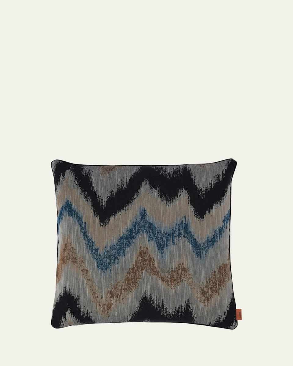 Ikat Chevron Decorative Pillow, 18" Square